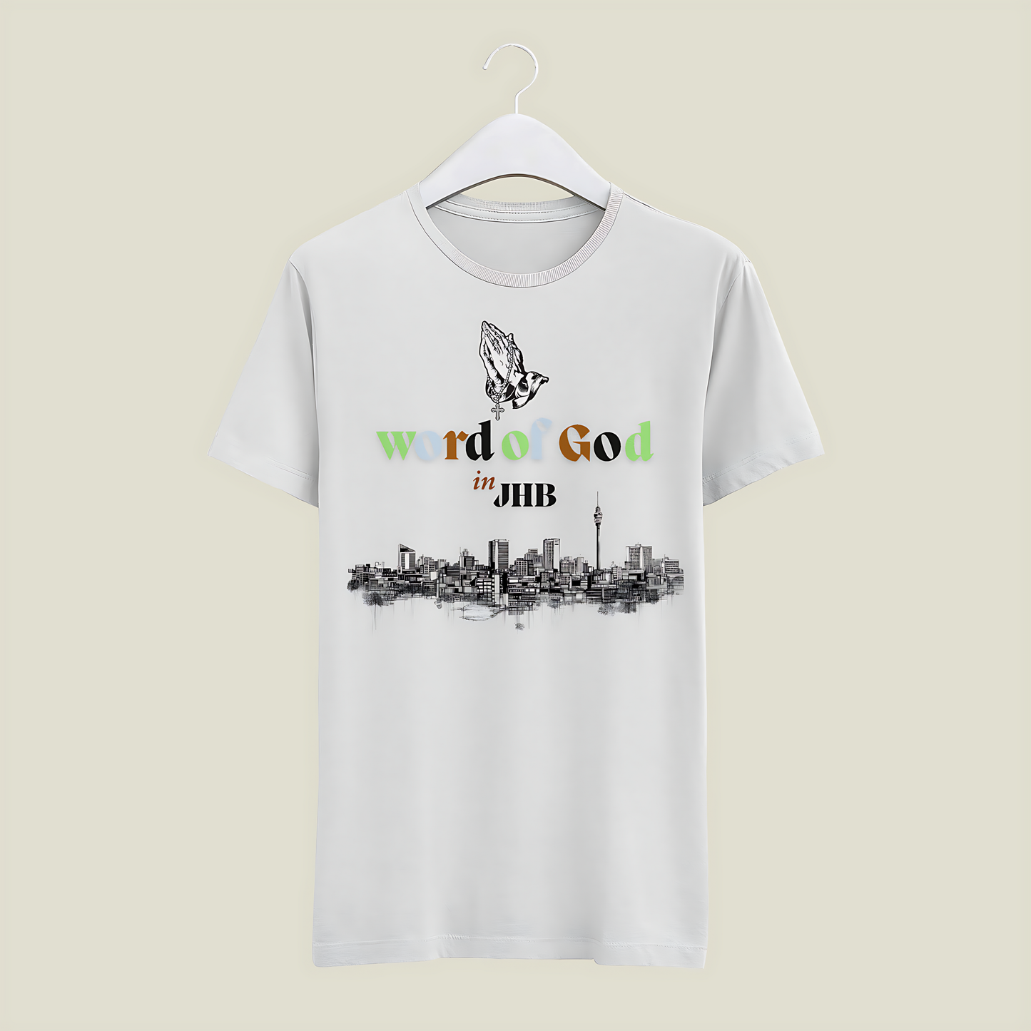 Unisex Word Of God In Jnb (White T-shirt)