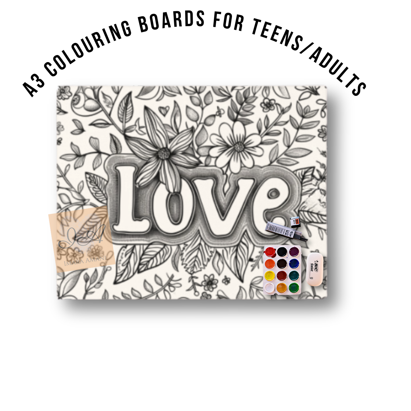 A3 Colouring Boards for Teens / Adults