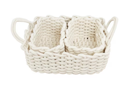 Cotton Baskets 3 Set