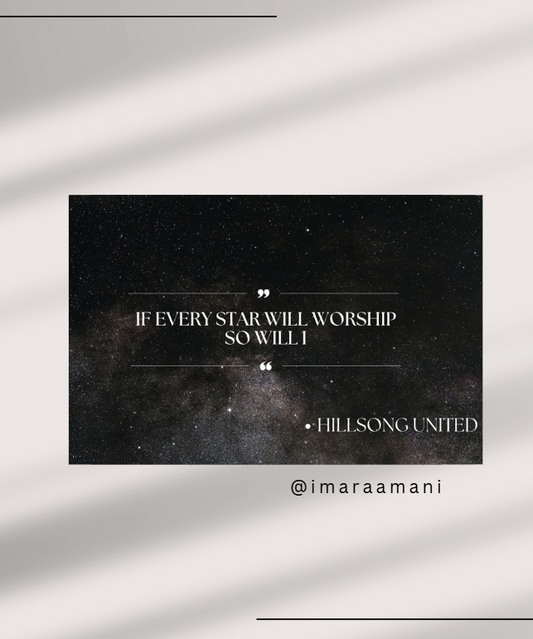 If Every Star Will Worship So Will I Hillsong (Poster Only)