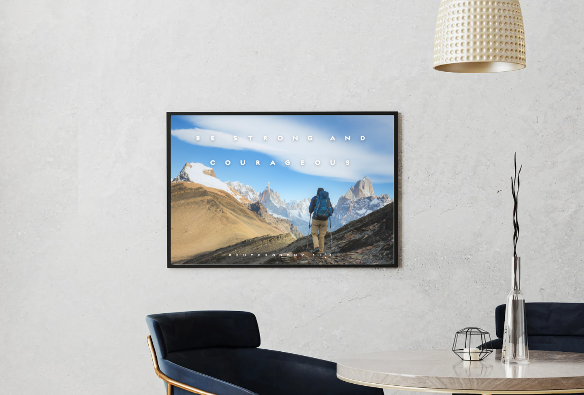 Be Strong and Courageous deuteronomy 31:6 (Poster Only)