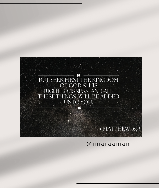 Matthew 6:33 (Poster Only)