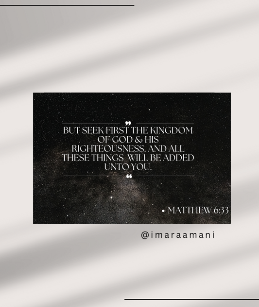 Matthew 6:33 (Poster Only)