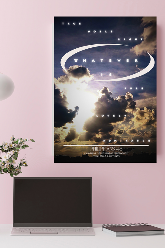 Philippians 4 8 Poster