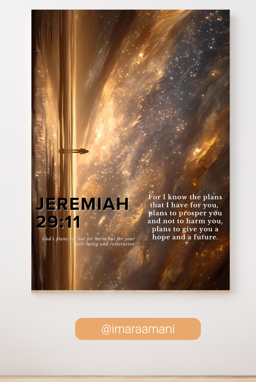 Jeremiah 29:11 Ambient Stars Poster
