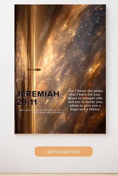 Jeremiah 29:11 Ambient Stars Poster