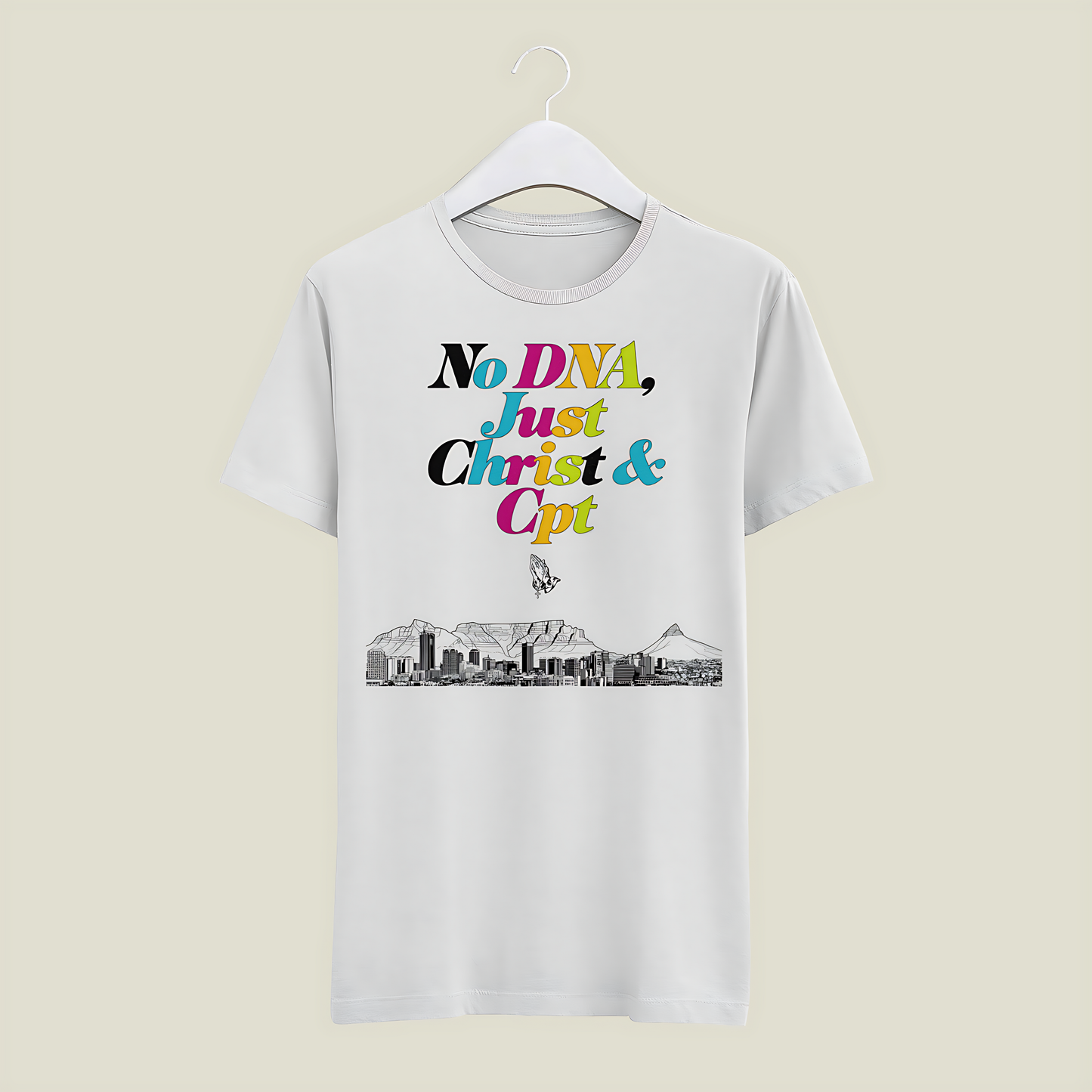 Unisex No DNA, Just Christ & Cpt (White T-shirt)