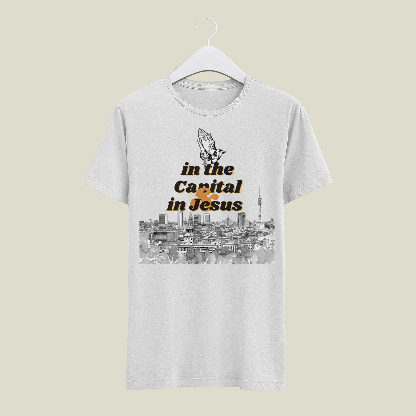 Unisex "In the Capital & in Jesus" (White T-shirt)