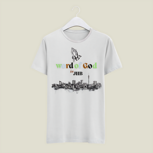 Unisex Word Of God In Jnb (White T-shirt)