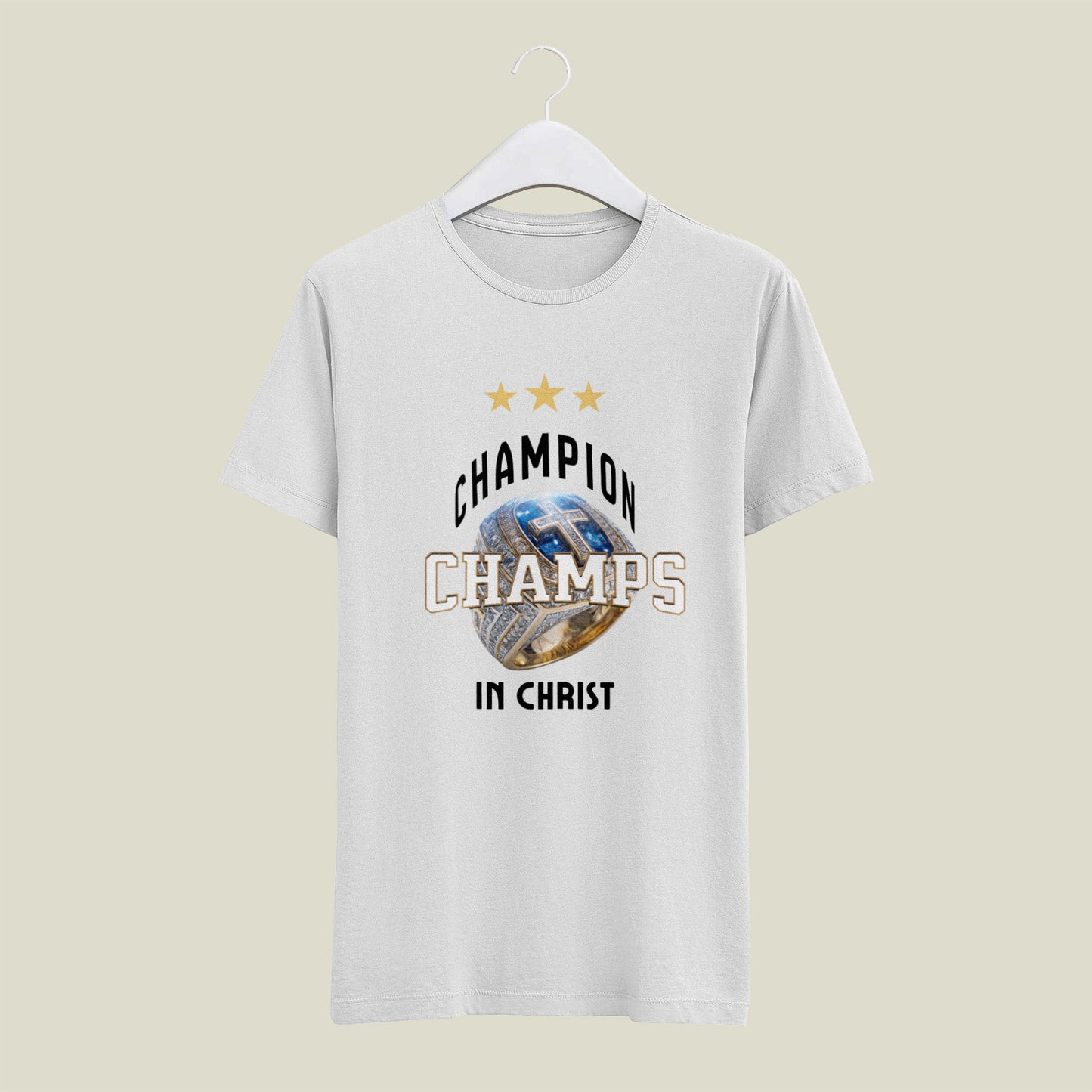 Unisex Champion in Christ (White T-shirt)